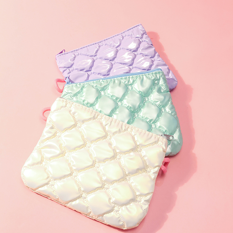 Soft Grid Glossy Square Bag