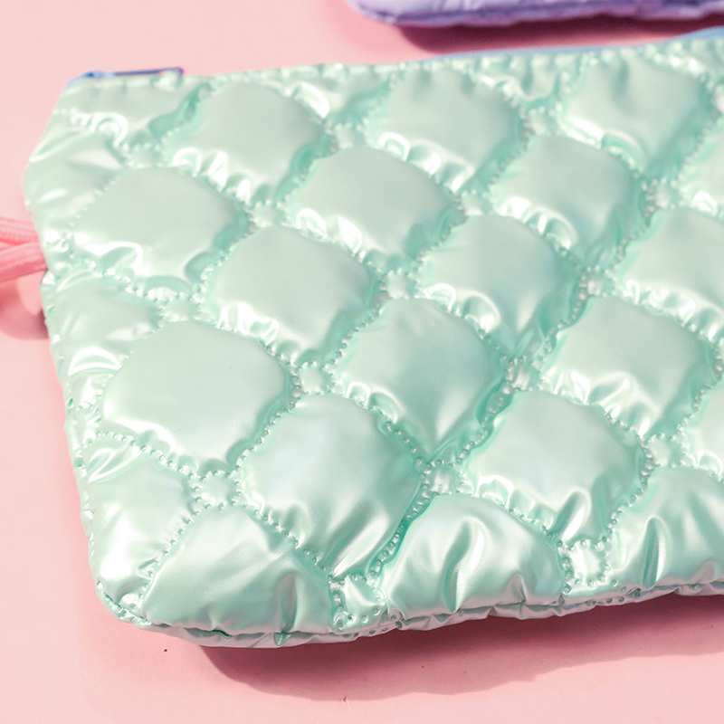 Soft Grid Glossy Square Bag