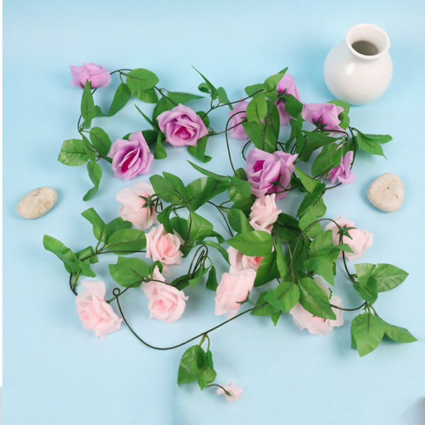 Mixed Artificial Nine Rose Potted Plant