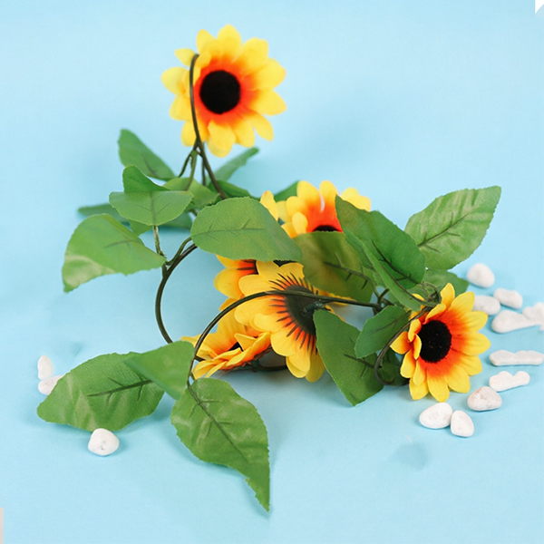Mixed Artificial Sunflower Vine Potted Plant