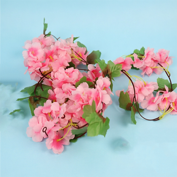 Mixed Artificial Cherry Blossom Potted Plant
