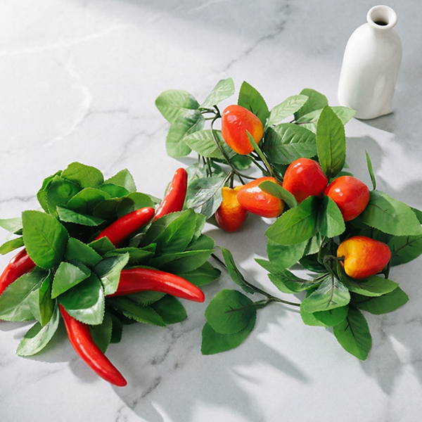 Mixed Artificial Fruit & Leaf Potted Plant