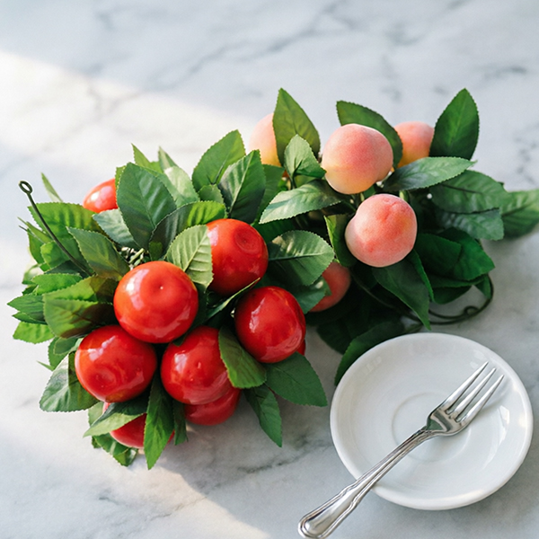 Mixed Artificial Fruit & Leaf Potted Plant