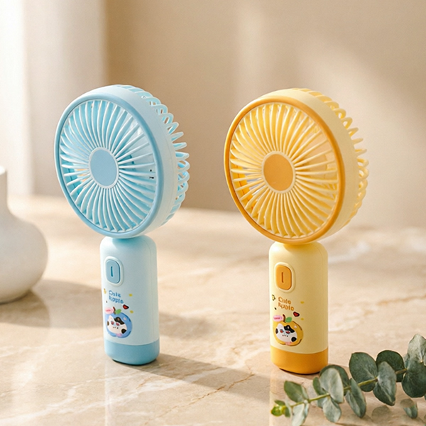 Cartoon Handheld 3-Speed Rechargeable Fan DD8009K4