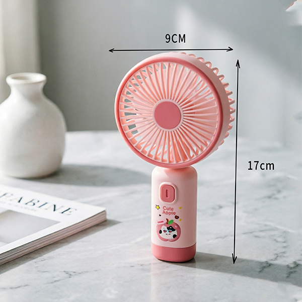Cartoon Handheld 3-Speed Rechargeable Fan DD8009K4