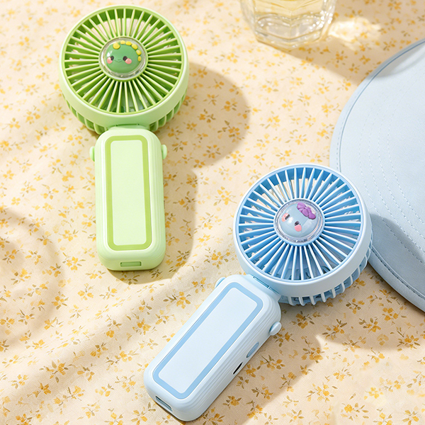 Cartoon Handheld Lanyard 3-Speed Rechargeable Fan DD8107R2