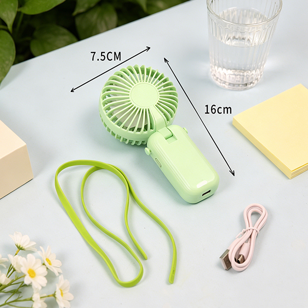 Cartoon Handheld Lanyard 3-Speed Rechargeable Fan DD8107R2