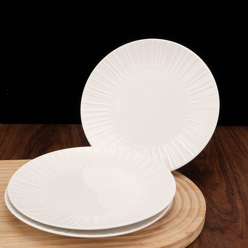 White Ceramic 8.75 Inch Plate