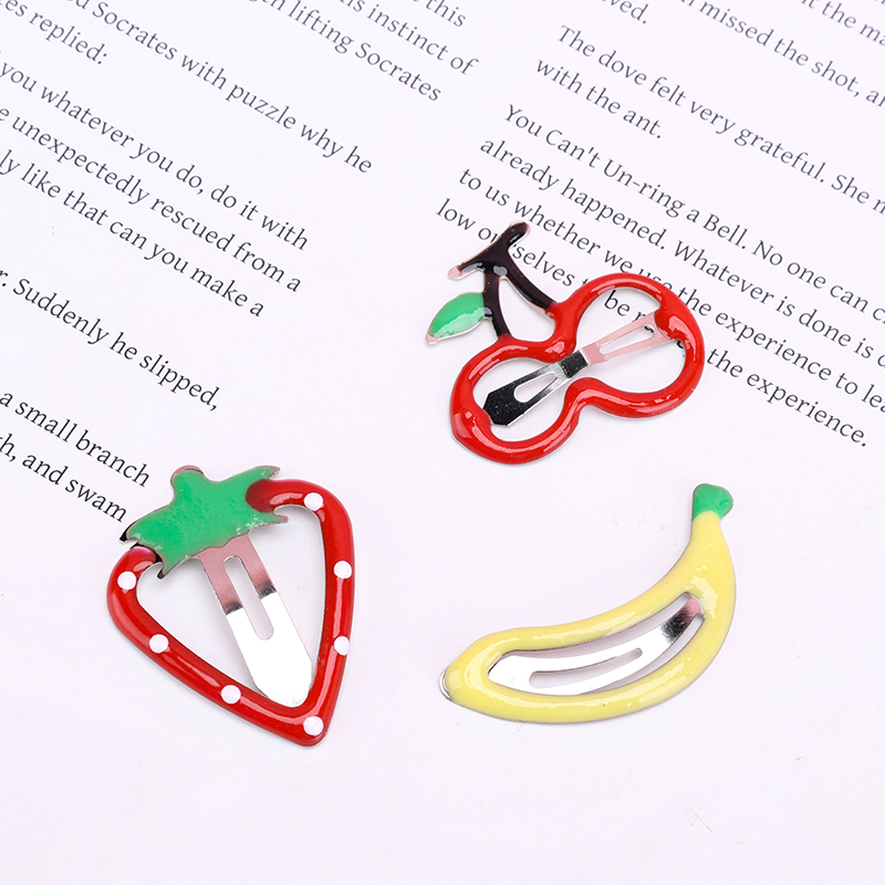 Eight Fruit Shape BB Hair Clips Box Alloy 4010200537