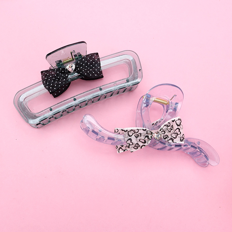 13 cm ABS New Double-Sided Bow Hair Claw Clip 4011801222
