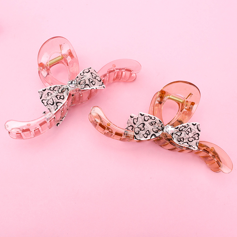 13 cm ABS New Double-Sided Bow Hair Claw Clip 4011801222