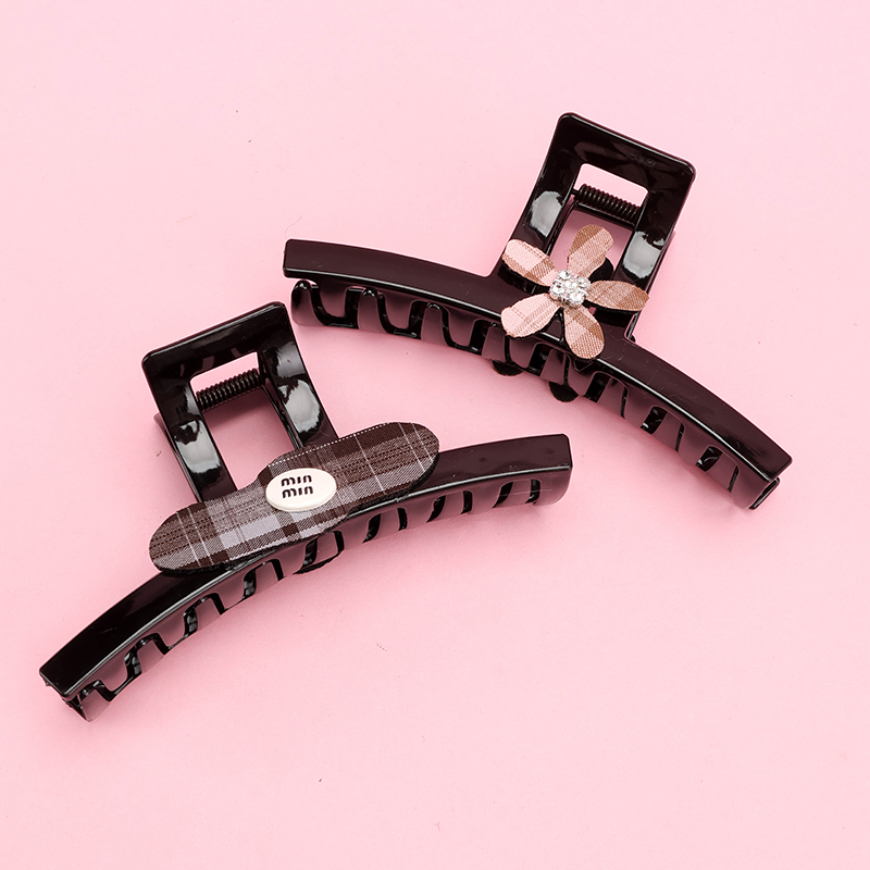 13 cm ABS Black Double-Sided Hair Claw Clip 4011801226