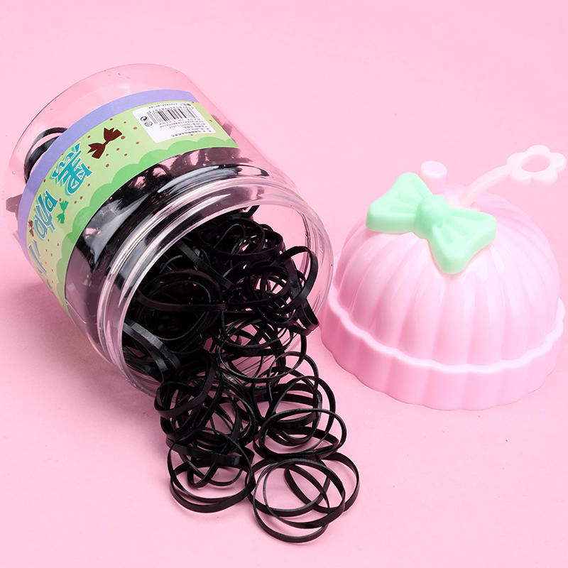 MXM-217 Lanyard Bow Bottle Hair Tie Black TPU