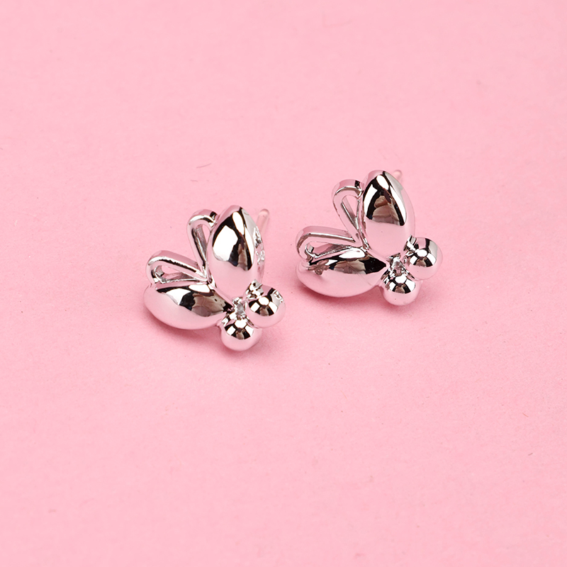 Geometric Silver Ear Studs Set