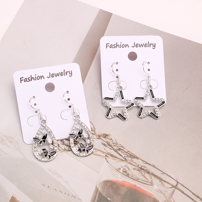 Long Bar Hollow Rhinestone Earring