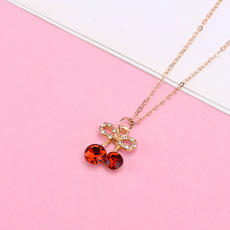 Cherry Bow Necklace