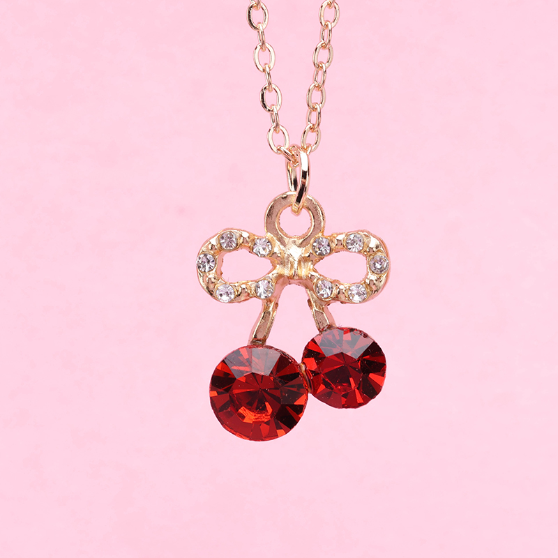 Cherry Bow Necklace