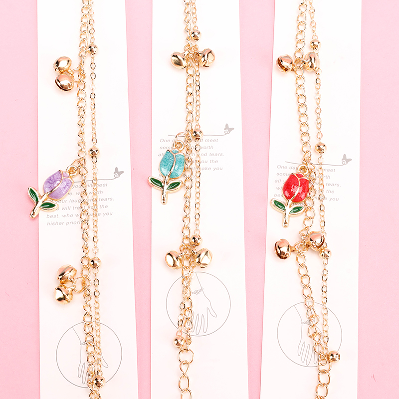 Double Layer Tulip Bell Bracelet Alloy 4021001130