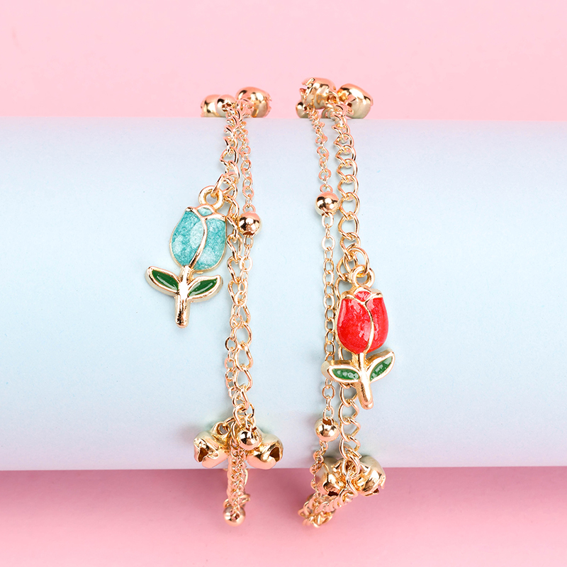 Double Layer Tulip Bell Bracelet Alloy 4021001130