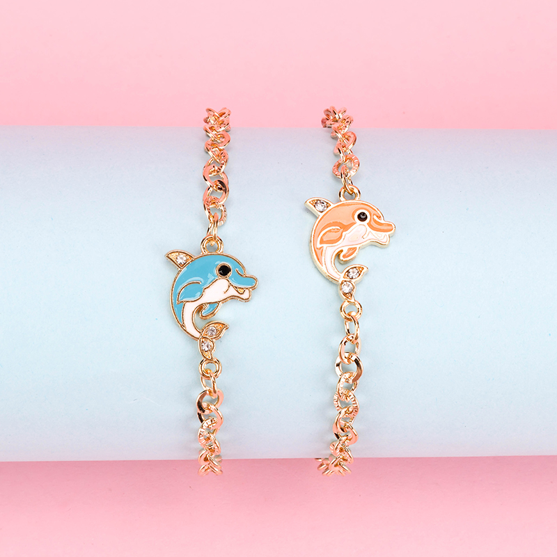 Enamel Dolphin Bracelet
