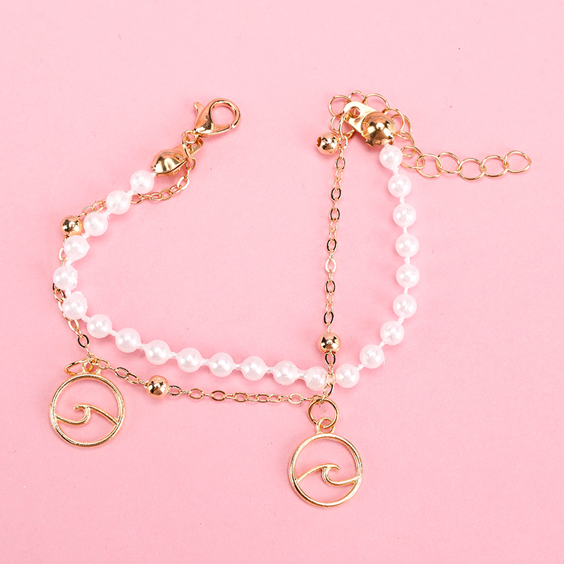Alloy Pearl AB Chain Bracelet 4021001142