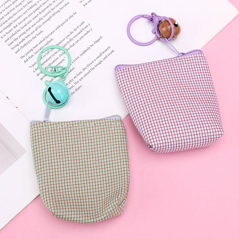 Fine Plaid Keychain Pouch