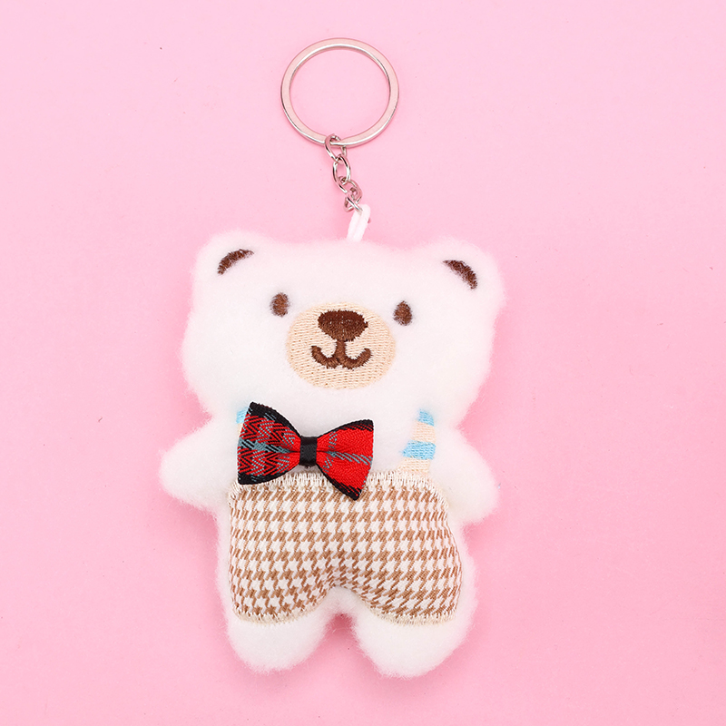 New Bow Tie Bear Plush Bag Charm