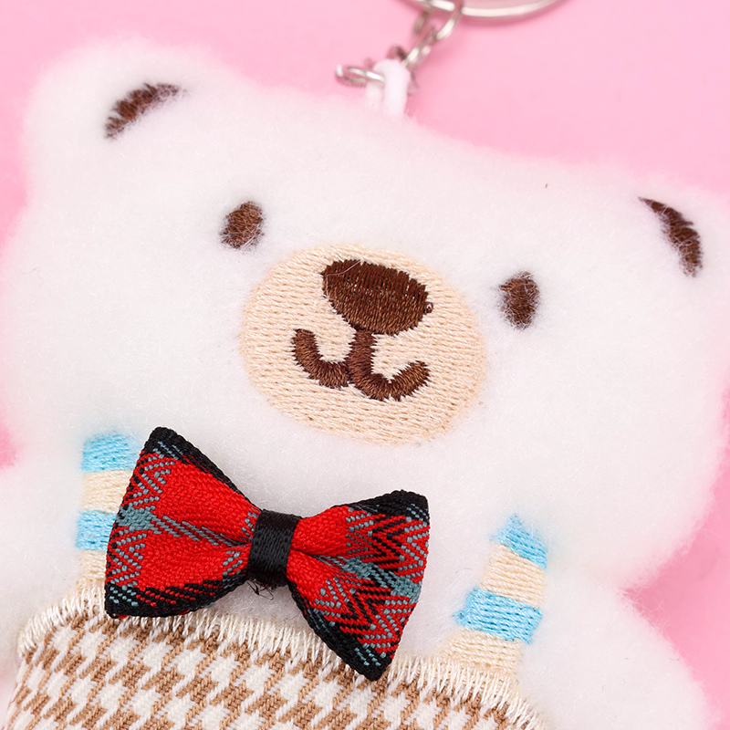 New Bow Tie Bear Plush Bag Charm