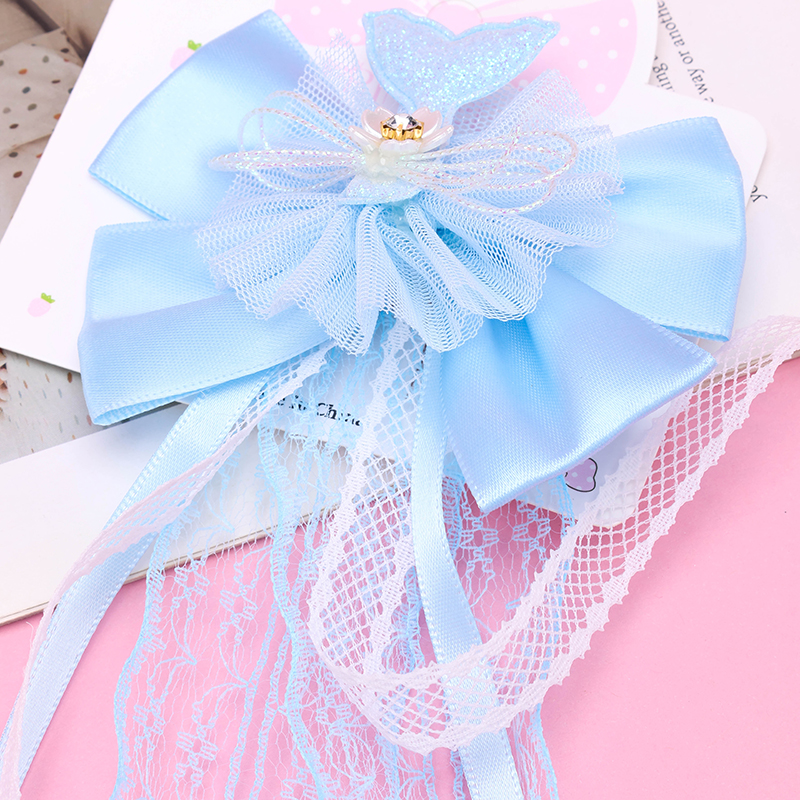 Bow Lace Ribbon Duckbill Alloy Hair Clip 4011200386