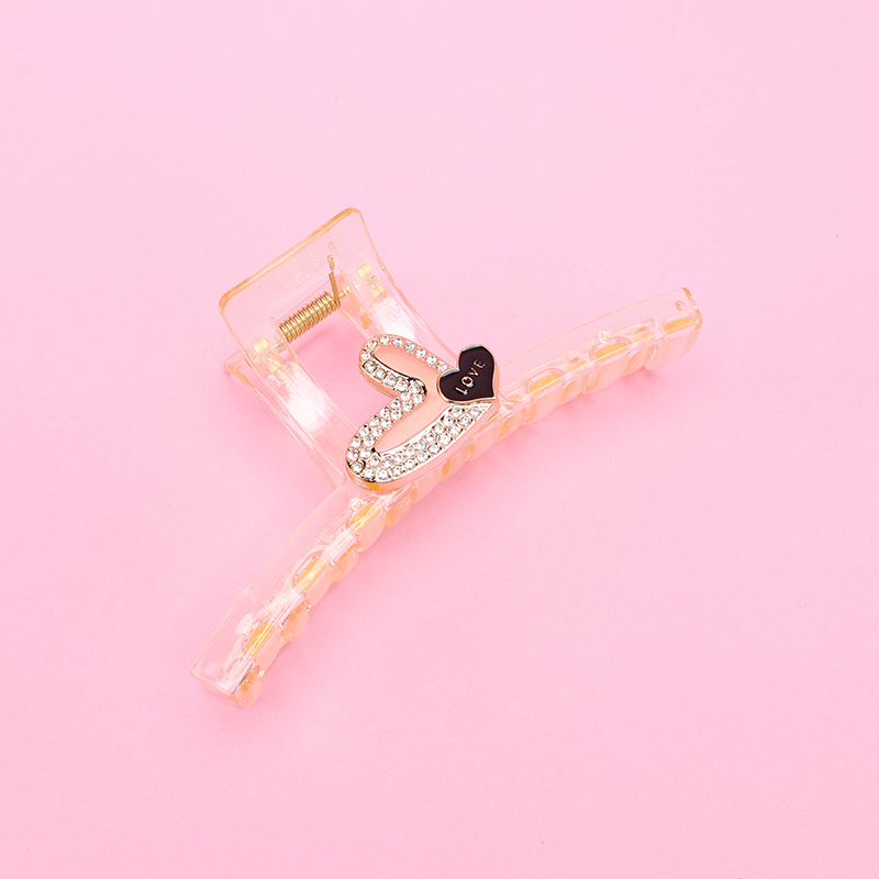 13 cm Double Heart Large Hair Claw Clip Plastic 4011801250