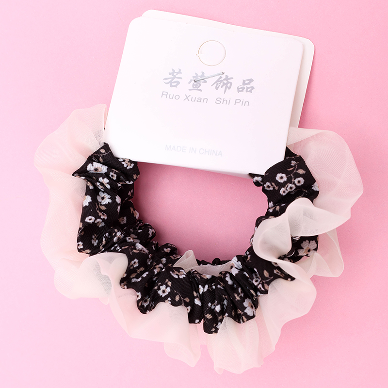 Fabric Boxed Two Floral Lace Hair Scrunchie 4012101880