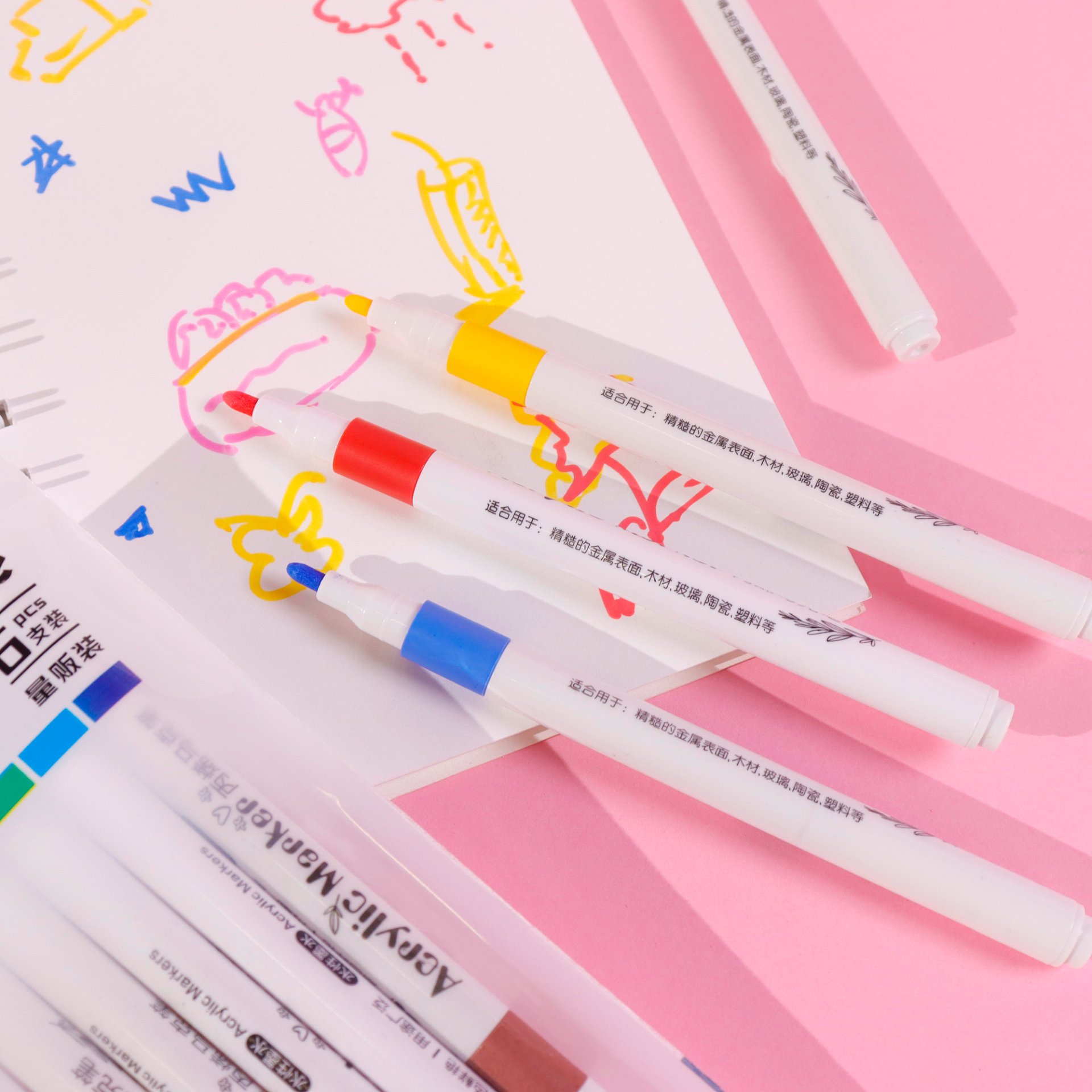 XX-0682 6-Pack Acrylic Marker Set