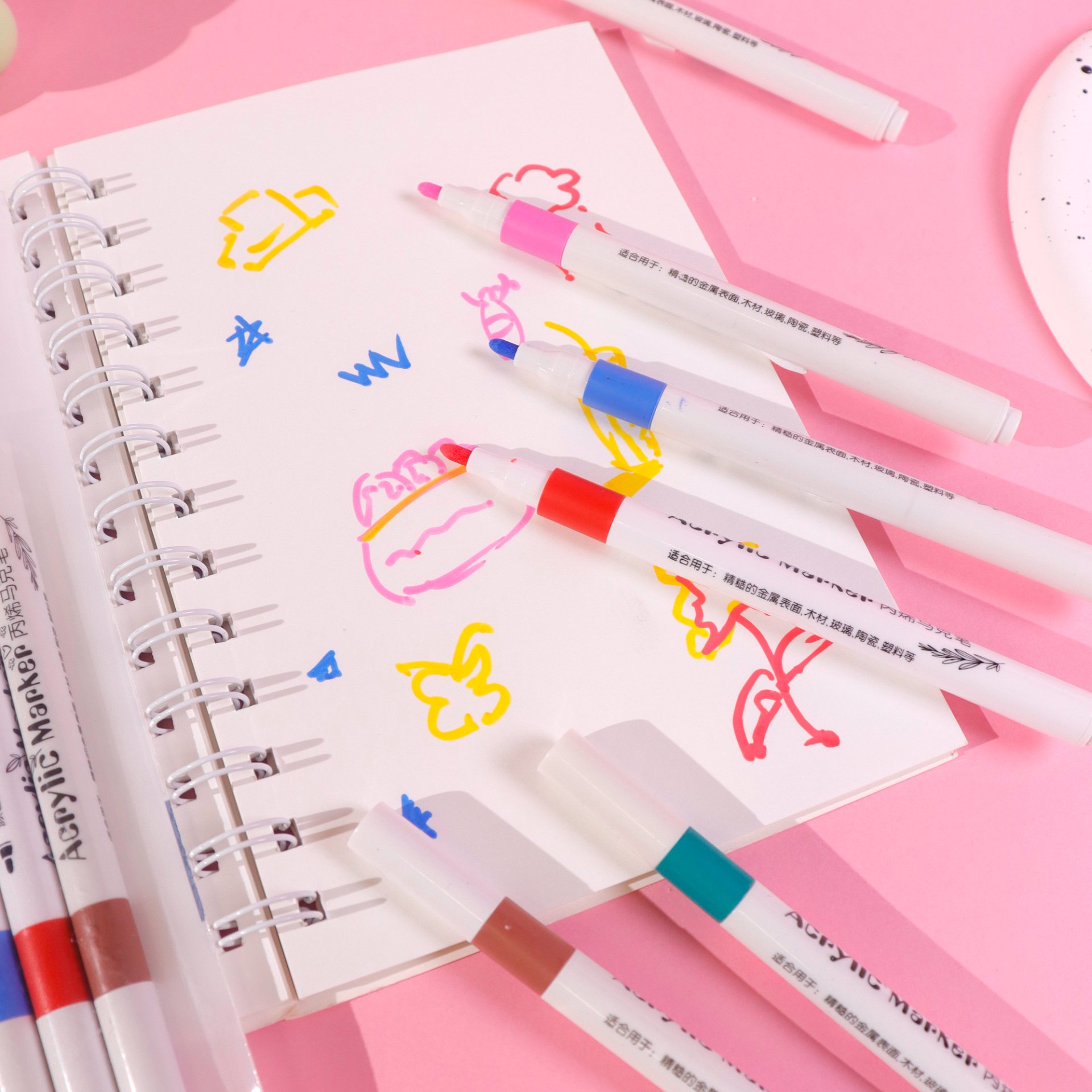 XX-0682 6-Pack Acrylic Marker Set