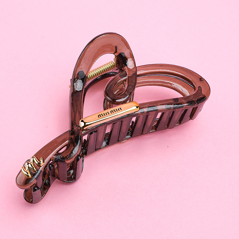 13 cm Double-Sided Gold Label Large Hair Claw Clip Plastic 4011801249