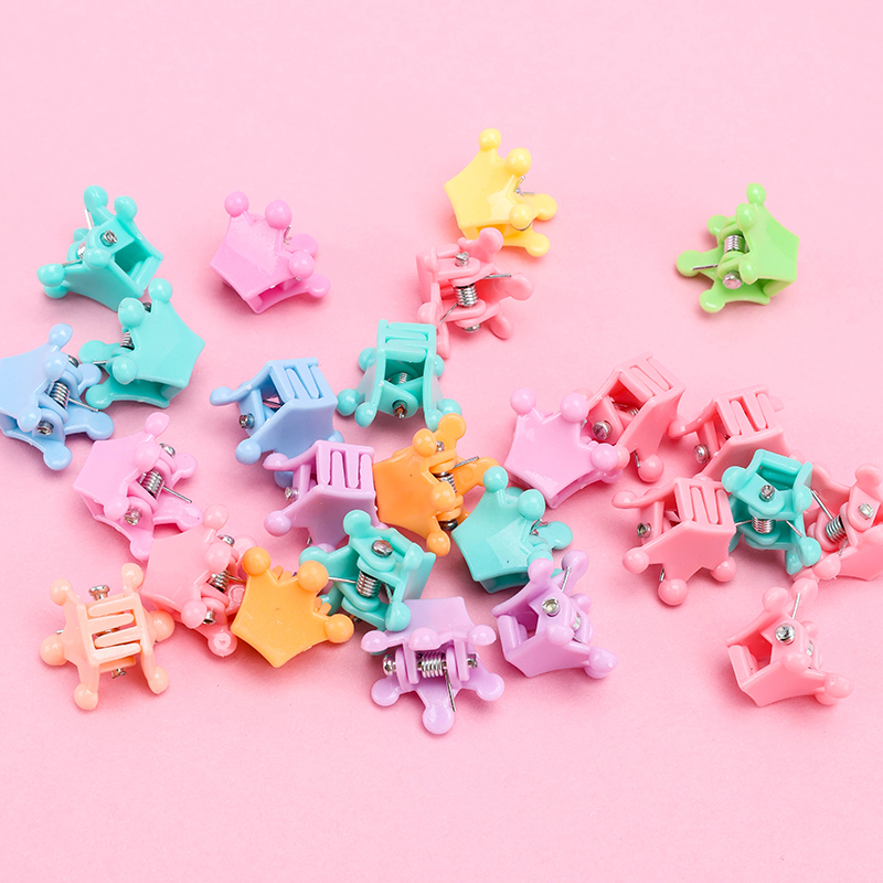 40pcs Bagged Mini Small Hair Claw Clip Colorful ABS 4011900385
