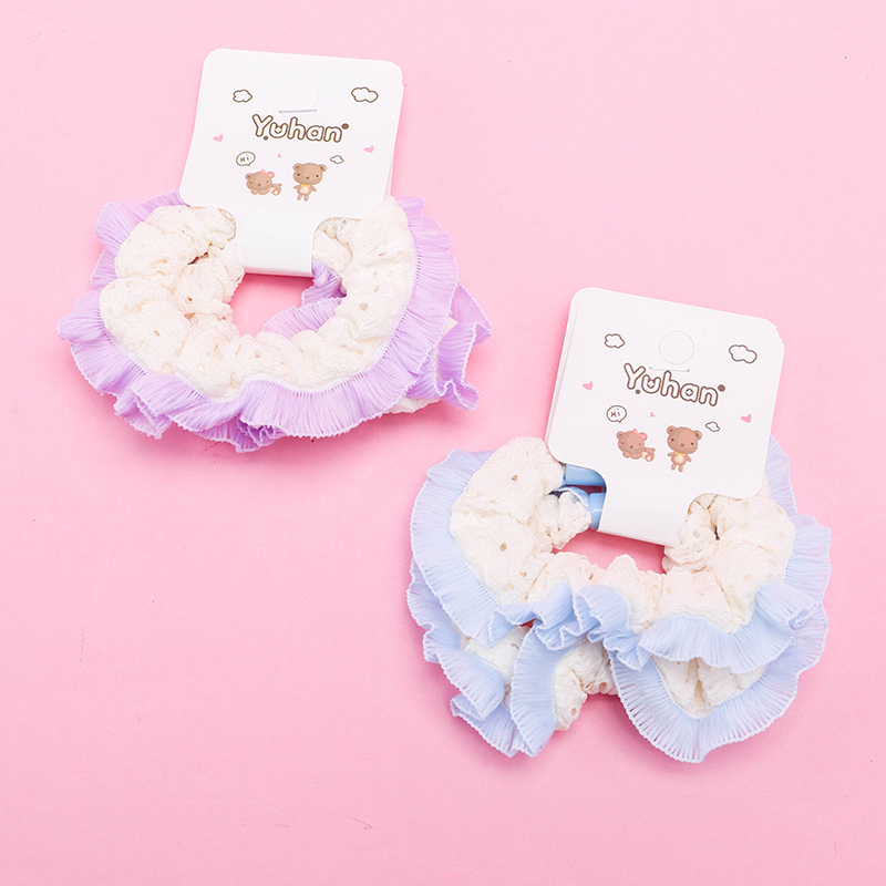 Basket Hollow Lace Fabric Hair Scrunchie 4012101897