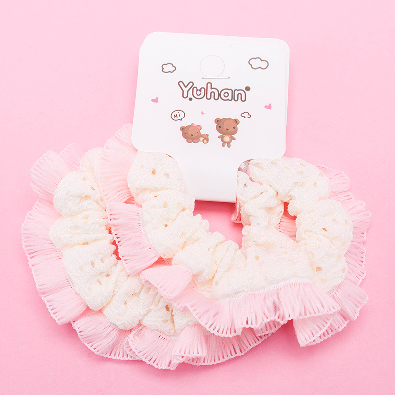 Basket Hollow Lace Fabric Hair Scrunchie 4012101897