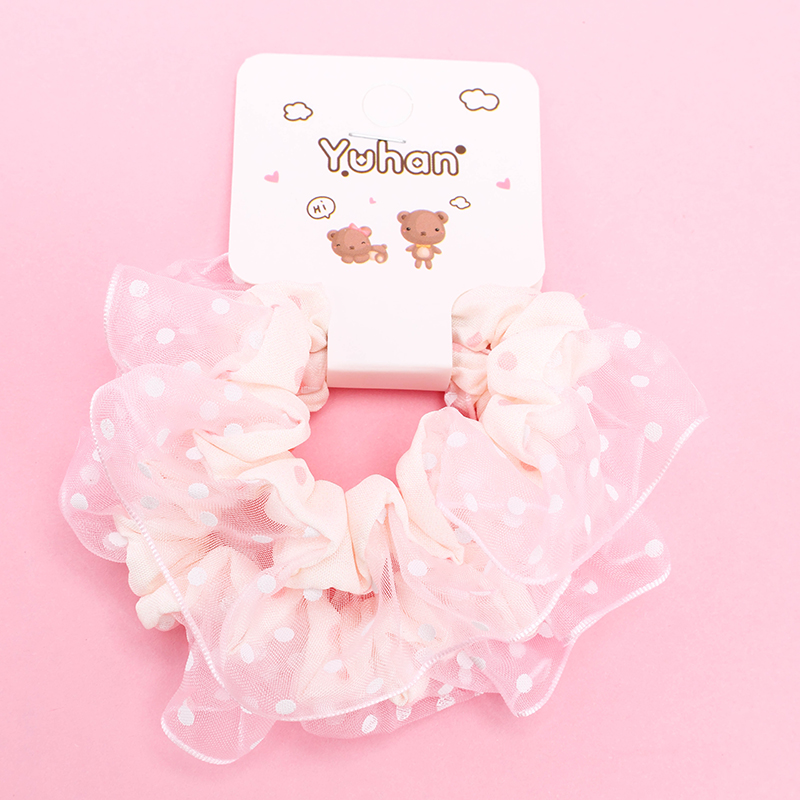 Basket Small Spot Lace Fabric Hair Scrunchie 4012101898