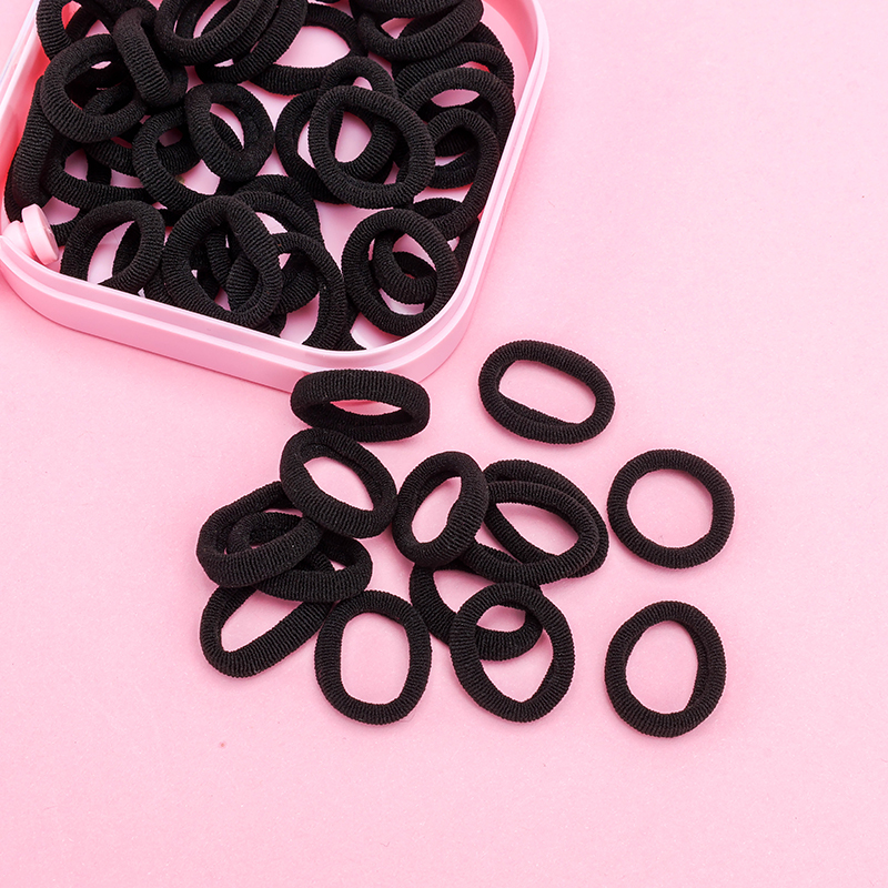 Children Black Skin Tendon Hair Tie Spandex Polyester 4013400029