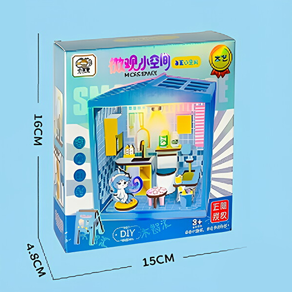 DIY Craft Kit G66-46 Wood Bathroom with Light