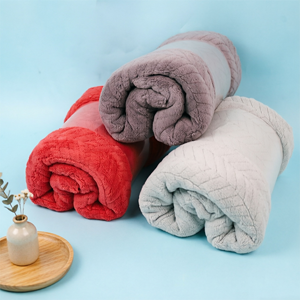 Coral Fleece Wheat Ear Bath Towel