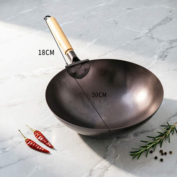 Round Bottom Wok 30cm Iron 113130003