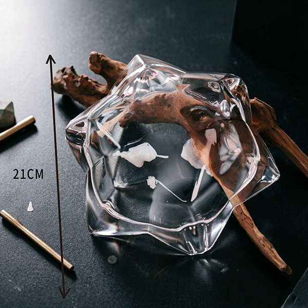 043 Crystal Glass Ashtray