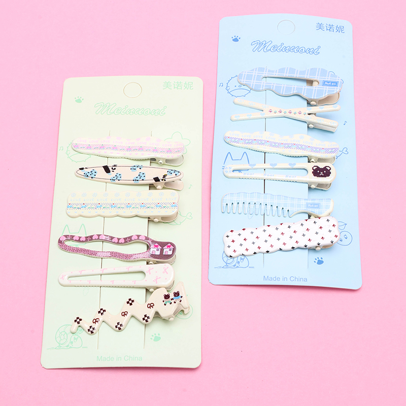 6-Piece Print Duckbill Clip