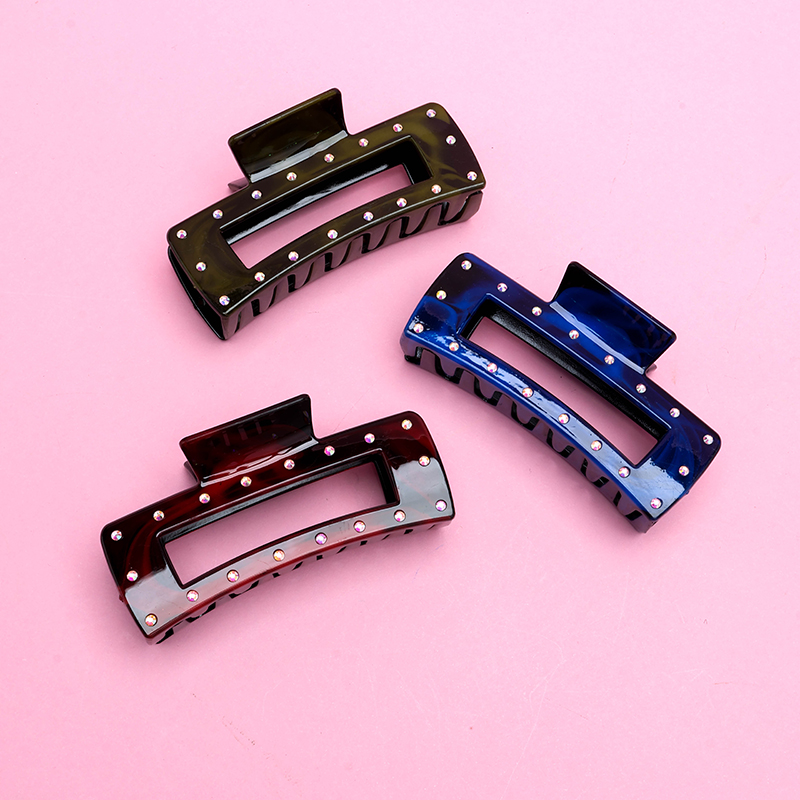 Double-Sided Retro Plastic Claw Clip