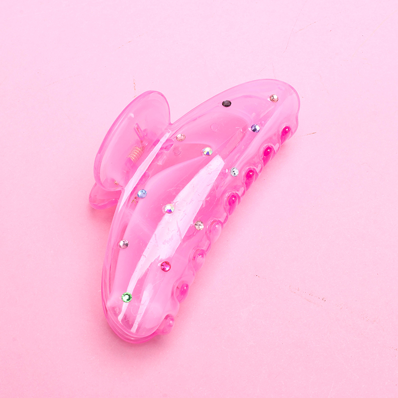 Double-Sided Color Rhinestone Plastic Large Hair Claw Clip 4011801216