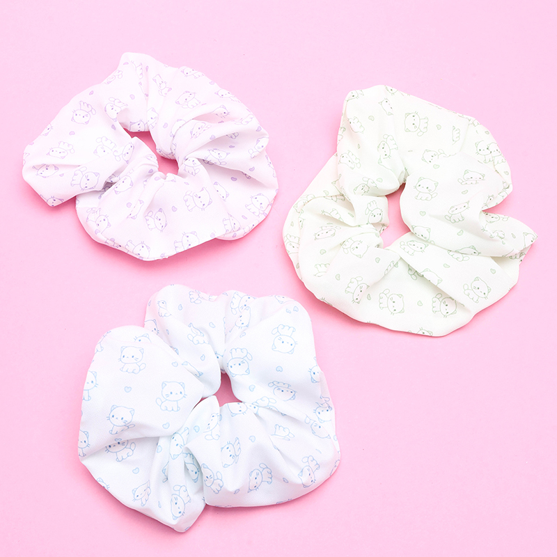 New Simple Printed Polyester Hair Scrunchie 4012101906