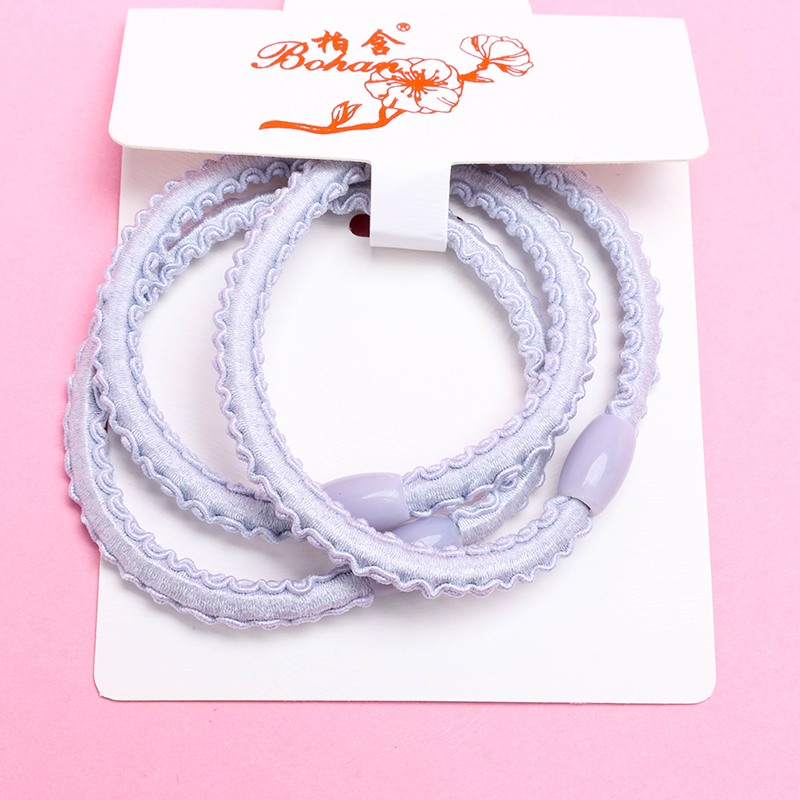Boxed Three Ruffled Flat Bands Nylon Hair Tie 4012202400