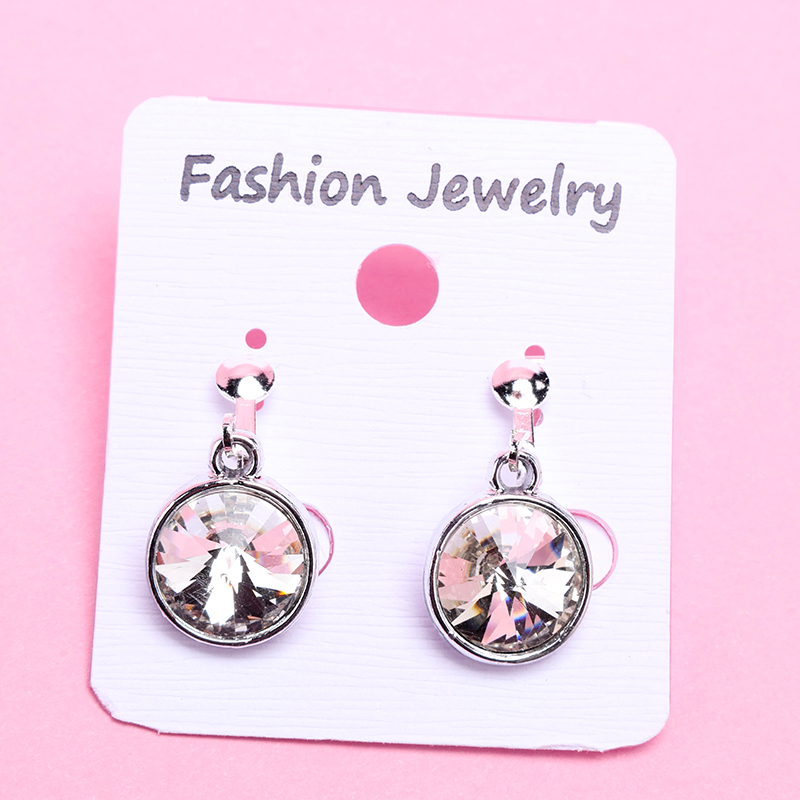 Long Bar Geometric Crystal Ear Clip
