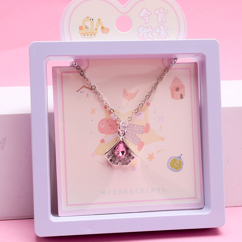 Crystal Fan Necklace